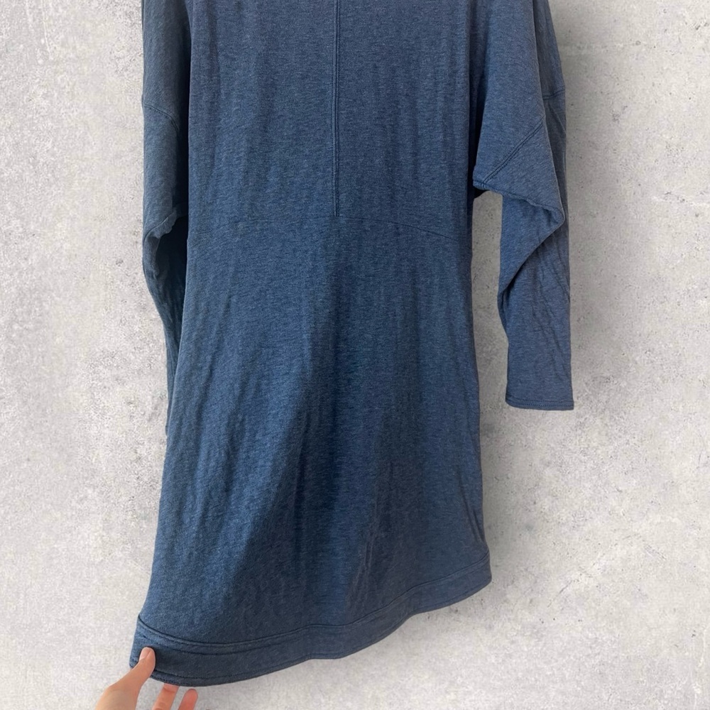Free People Seeking Hearts Tunic Blue Button Front Long Sleeve Dress Size S - Picture 8 of 11